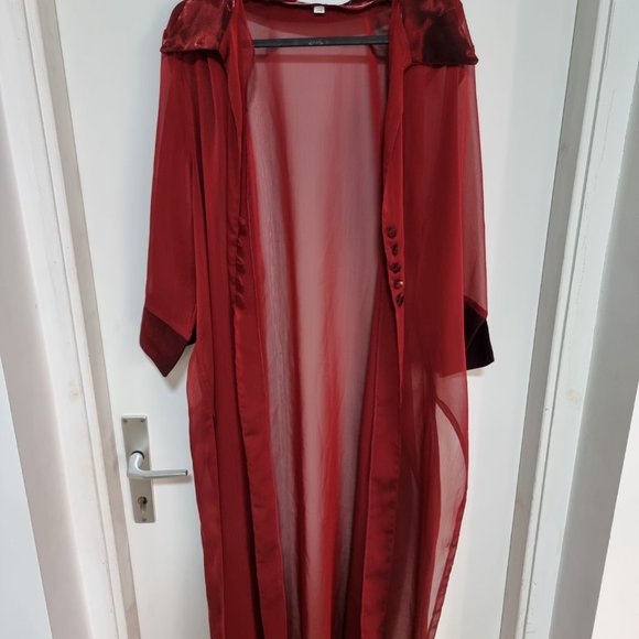 VINTAGE 90s' red sheer cover up - Picture 6 of 8